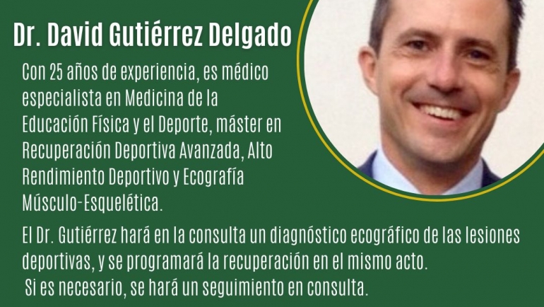 Servicio médico en el Club a cargo del Dr. Gutiérrez Delgado